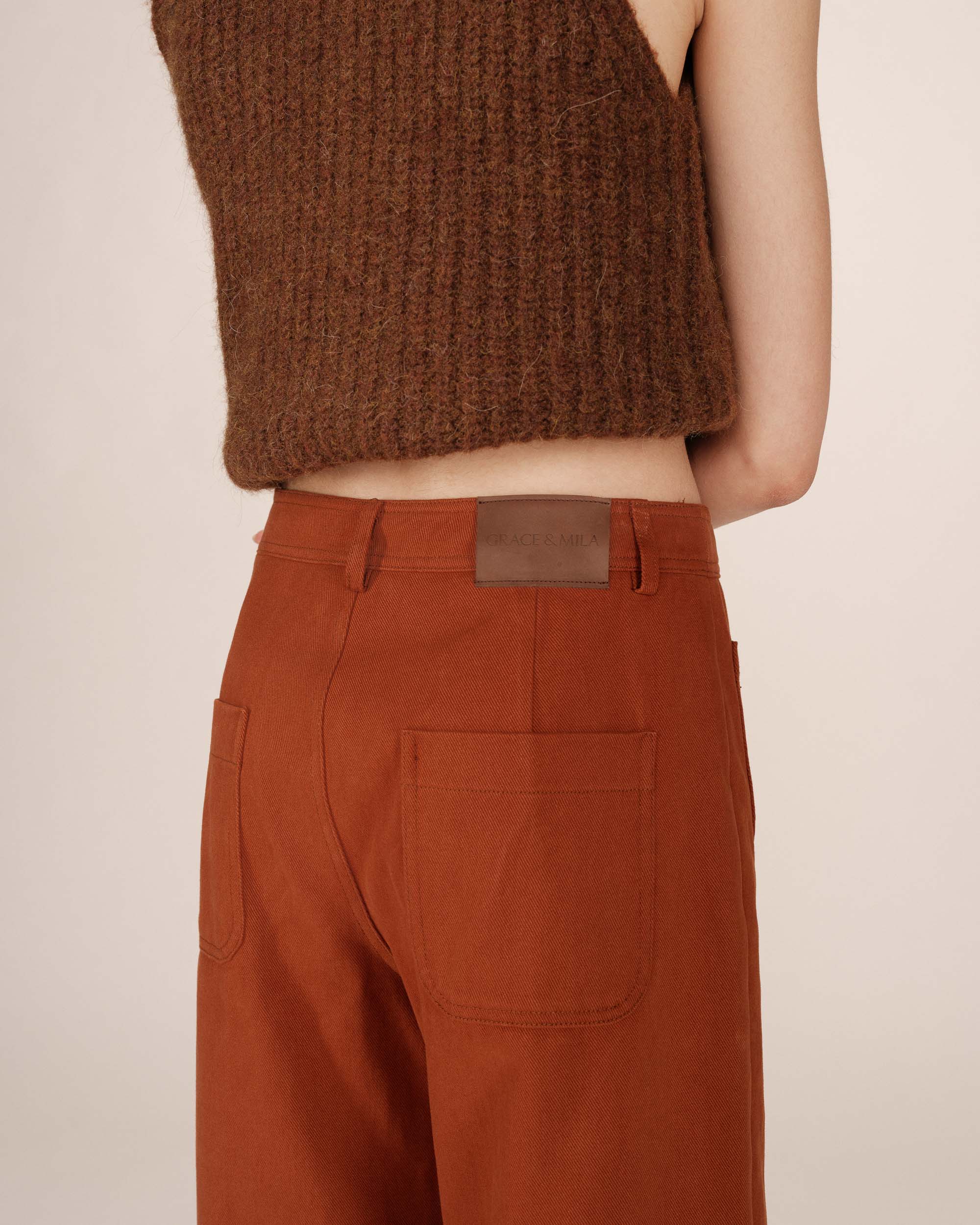 Calças Sole camel - Calças e Saias - Roupa