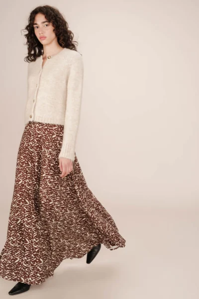 Saia Sibella chocolate - Calças e Saias - Roupa