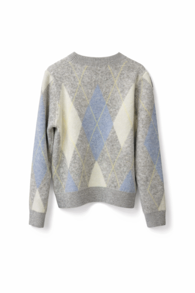 Camisola losango cinza - Malhas e Casacos - Roupa