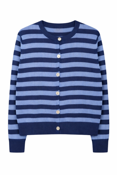 Casaco riscas marinho - Malhas e Casacos - Roupa