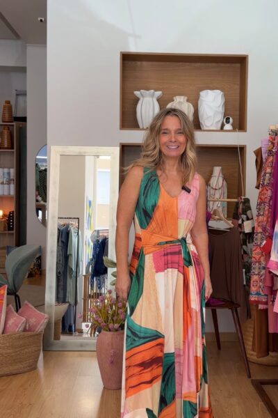 Vestido estampado laçada - Novidades - Vestidos e Macacões
