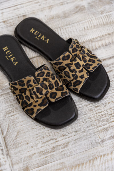 63/6529 Chinelo de pele Leopardo - Calçado - Promoções