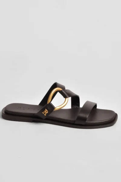 63/6636K Chinelo de pele castanha - Calçado - Promoções