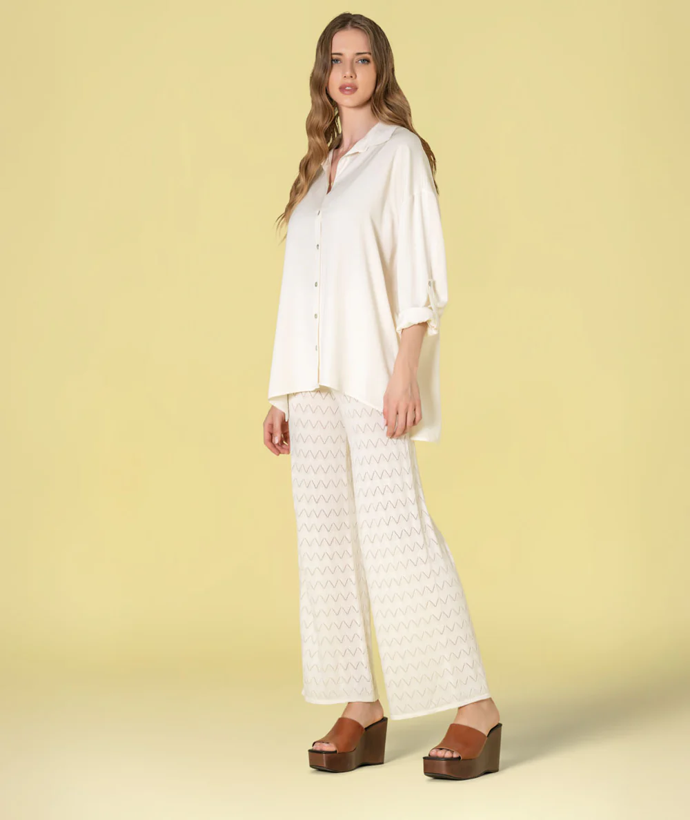 Camisa comprida com mangas ajustáveis - Blusas e Camisas - Roupa