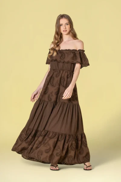 Vestido bordado inglês 6514 - Novidades - Vestidos e Macacões
