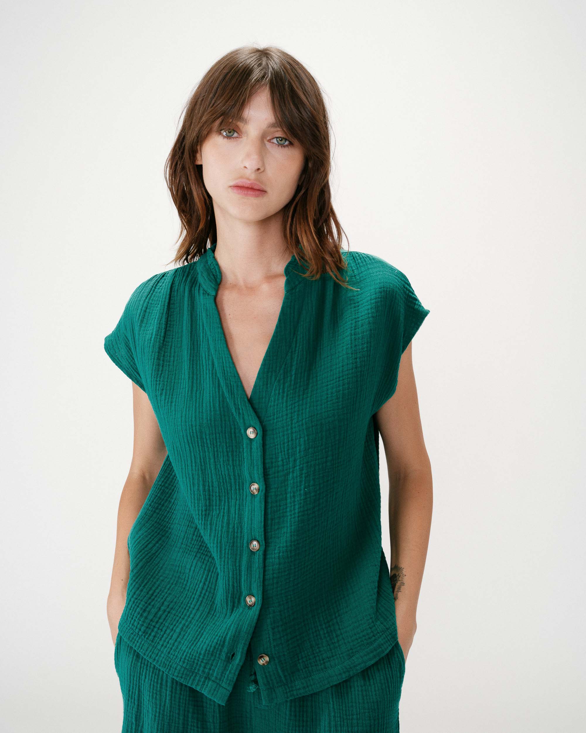 Wesra verde - Blusas e Camisas - Roupa