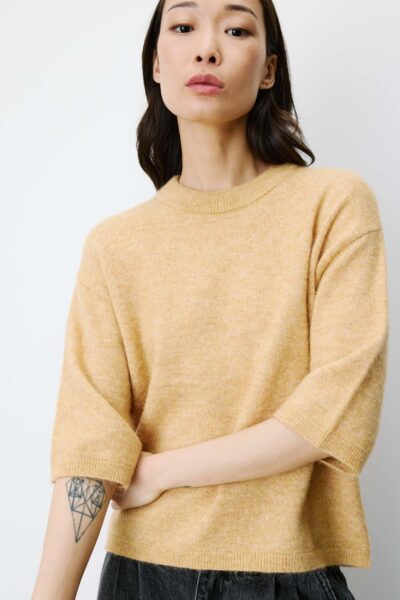 Camisola Asher ocre - Malhas e Casacos - Roupa