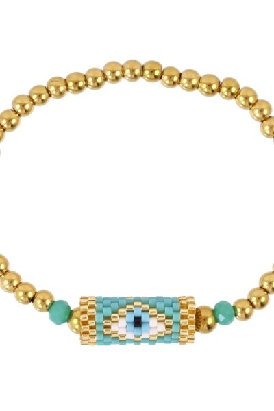 Pulseira elástica Miyuki olho CPU624 - Acessórios - Pulseiras