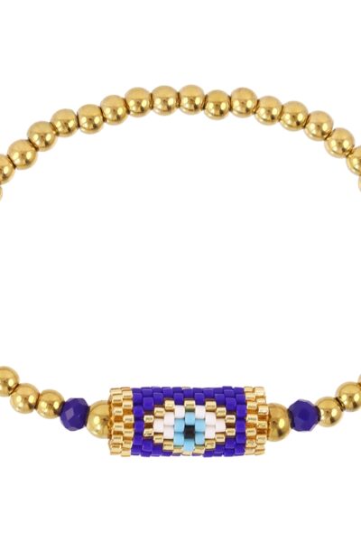 Pulseira elástica Miyuki olho CPU624 - Acessórios - Pulseiras
