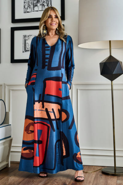 Vestido Flores do Mar azul - Novidades - Vestidos e Macacões